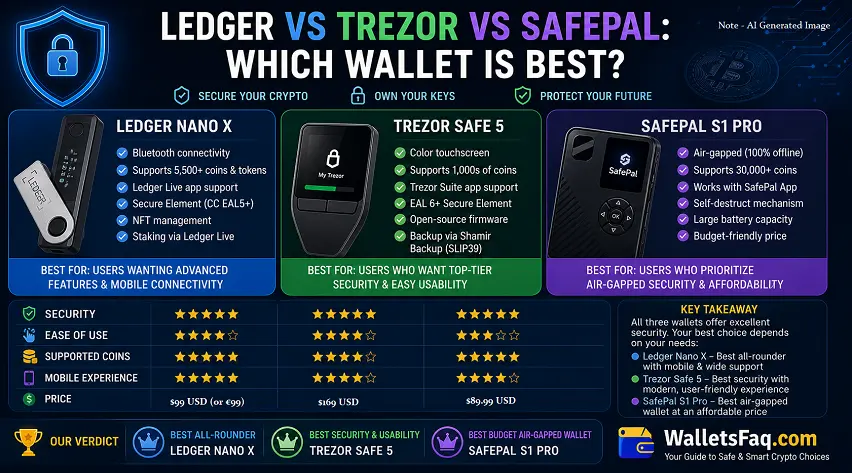 ledger vs trezor vs safepal