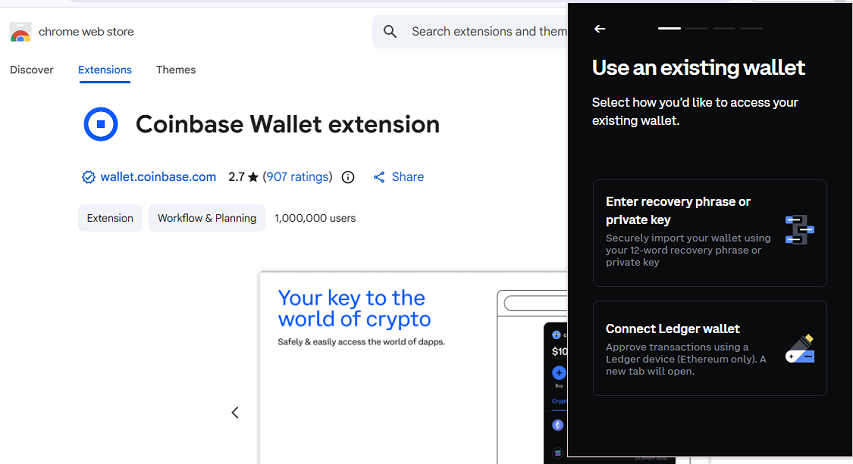 use existing wallet